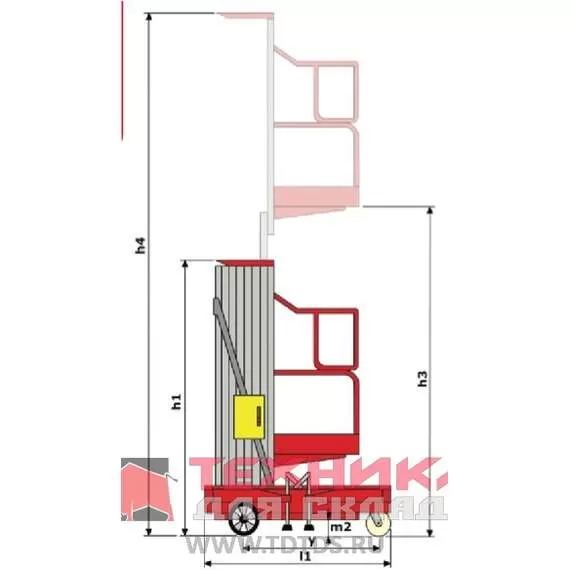 LEMA LM WPAM-1B-080 AC 130 кг 8 м Несамоходный сетевой телескопический подъемник в Нижнем Новгороде, Грузоподъемность: 130 кг, Высота подъема, м.: 8 м, Тип питания: сетевые (AC) купить по выгодной цене 100kwatt.ru