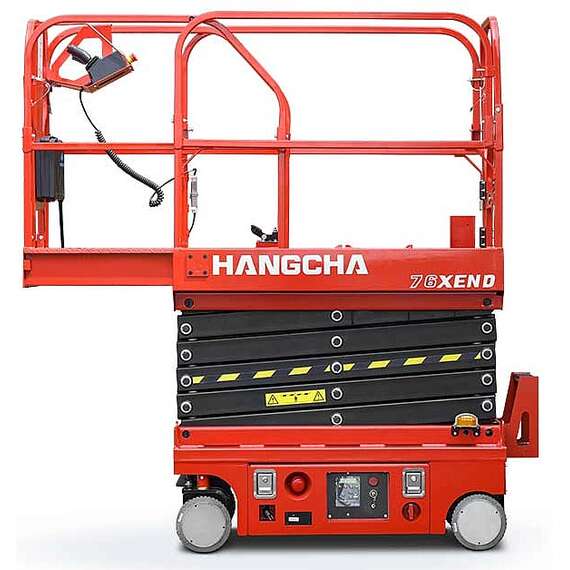 HANGCHA 78XEN 230 кг 6 м Ножничный подъемник аккумуляторный в Нижнем Новгороде, Грузоподъемность: 230 кг, Высота подъема, м.: 5.8 м, Тип питания: аккумуляторные (DC), Напряжение: 24 В, Тип батареи: Кислотная, обслуживаемая купить по выгодной цене 100kwatt.ru