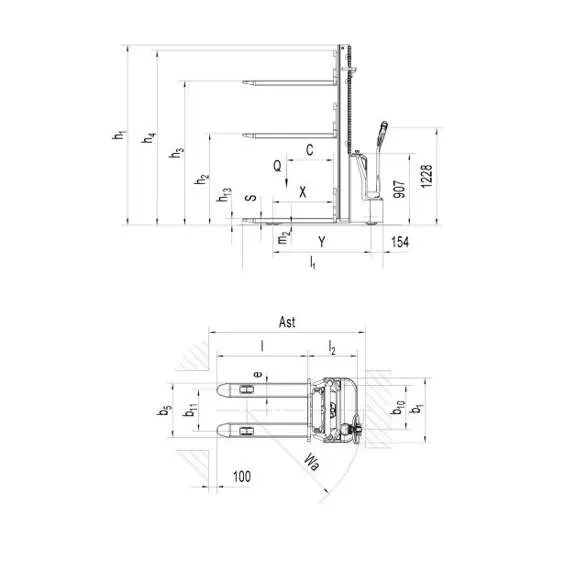 OXLIFT AX15 3600 мм 1500 кг Самоходный штабелер в Нижнем Новгороде, Грузоподъемность: 1.5 тонны (1500 кг), Высота подъема вил, м.: 3.6 м, Тип батареи: Кислотная, необслуживаемая купить по выгодной цене 100kwatt.ru