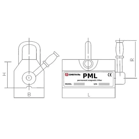 СИБТАЛЬ (GRM) PML 5000 кг Магнитный захват в Нижнем Новгороде купить по выгодной цене 100kwatt.ru