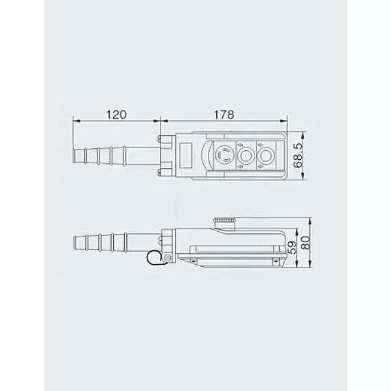 OCALIFT IP55 TNHA1-61YS Пульт управления 2 кнопки, 1 скорость, стоп, ключ, старт в Нижнем Новгороде купить по выгодной цене 100kwatt.ru