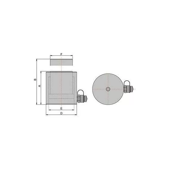 TOR ДГ150П50Г (HHYG-15050LS) Домкрат гидравлический, 150Т, ход штока 50 мм, односторонний, с пружинным возвратом штока, с фиксирующей гайкой арт. 1004740 в Нижнем Новгороде купить по выгодной цене 100kwatt.ru