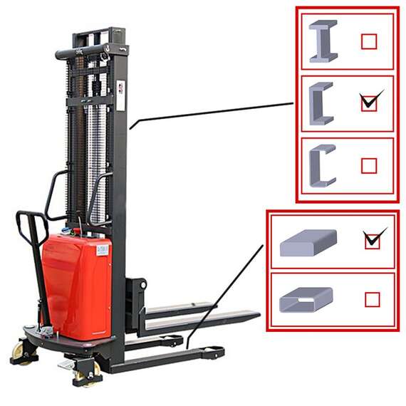 OXLIFT SES2510 Штабелер с электроподъемом 1000 кг. в Нижнем Новгороде, Грузоподъемность: 1 тонна (1000 кг), Высота подъема вил, м.: 2.5 м, Высота в сложенном положении, мм: 1830 мм купить по выгодной цене 100kwatt.ru