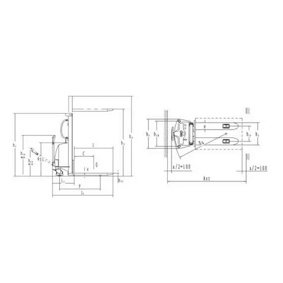 Noblelift SPM 1016 Гидравлический штабелер с электроподъемом в Нижнем Новгороде купить по выгодной цене 100kwatt.ru