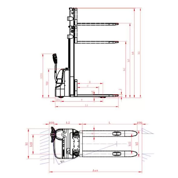 OXLIFT AX 1230H 3000 Мм 1200 Кг Самоходный Штабелер в Нижнем Новгороде купить по выгодной цене 100kwatt.ru